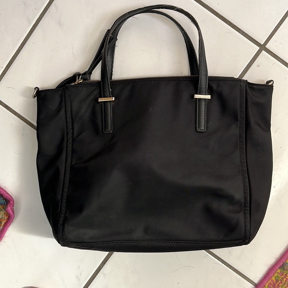 Kate Spade  Tote  Nylon  Triple compartment satchel  Black Size 9”h x 11”w x 3.5 - Picture 13 of 13